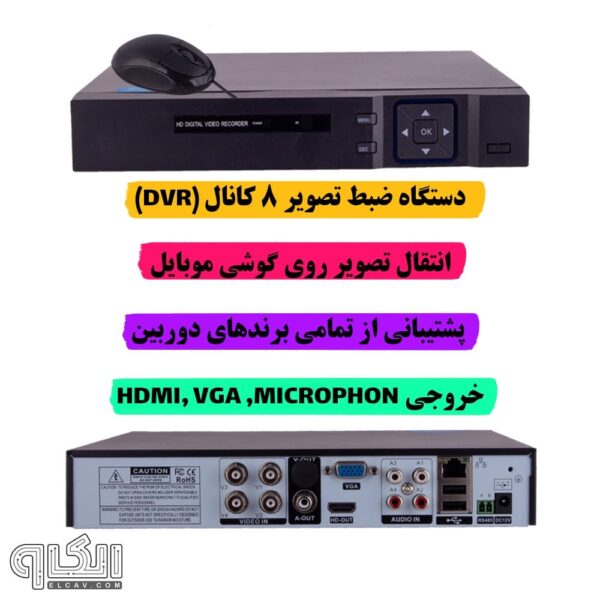 دستگاه ضبط تصویر 8 کانال DVR 1208