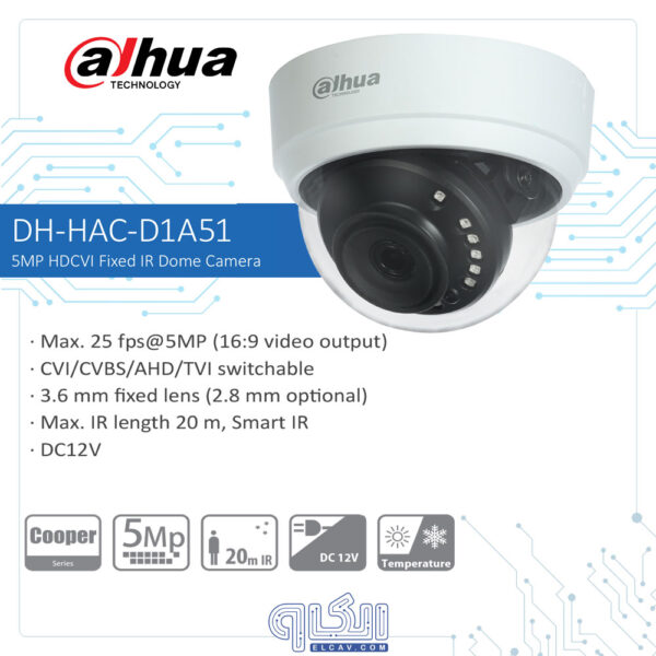 دوربین مداربسته داهوا مدل HAC-D1A51